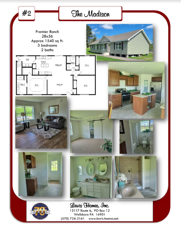 Modular Homes for Sale in Wellsboro, PA Lewis Homes Inc.